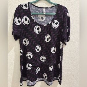 Black and Purple LuLaRoe Jack Skellington top.